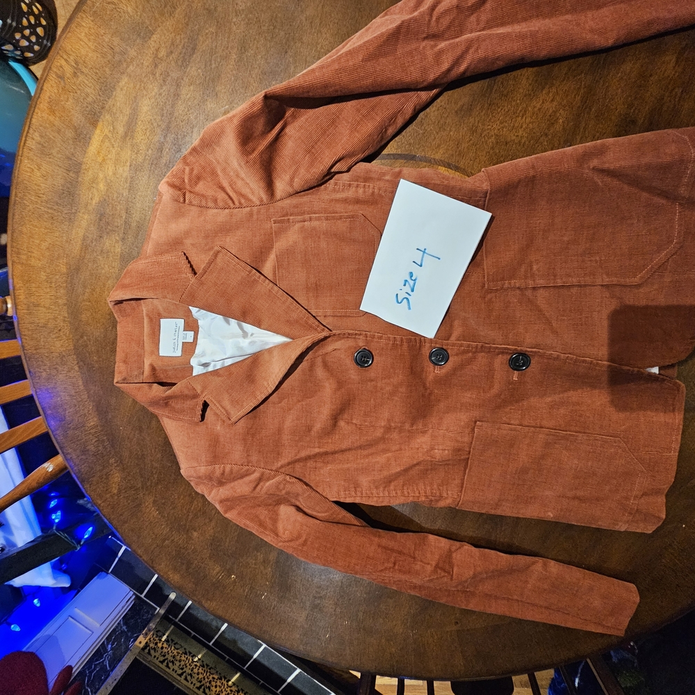 Rust Blazer with Black Buttons